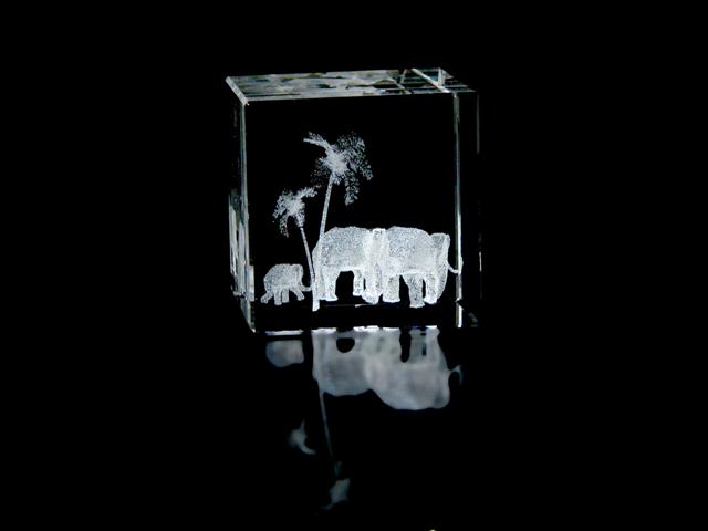 Crystal Elephant Family