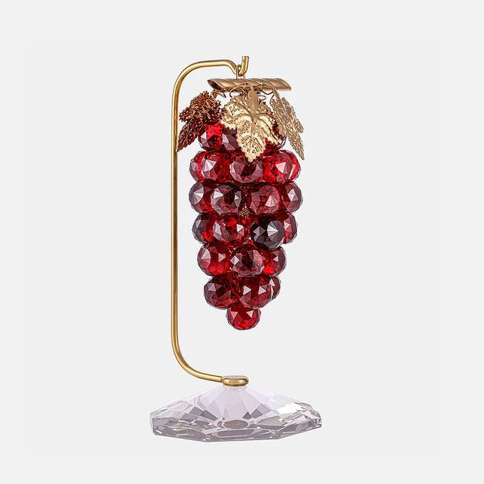 Crystal Grape Bunch On Stand
