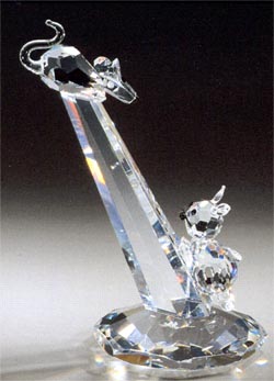 Crystal Cat And Mouse