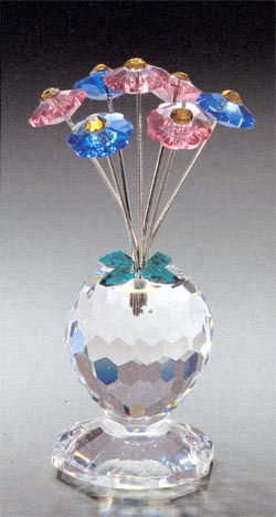 Crystal Vase With Flowers